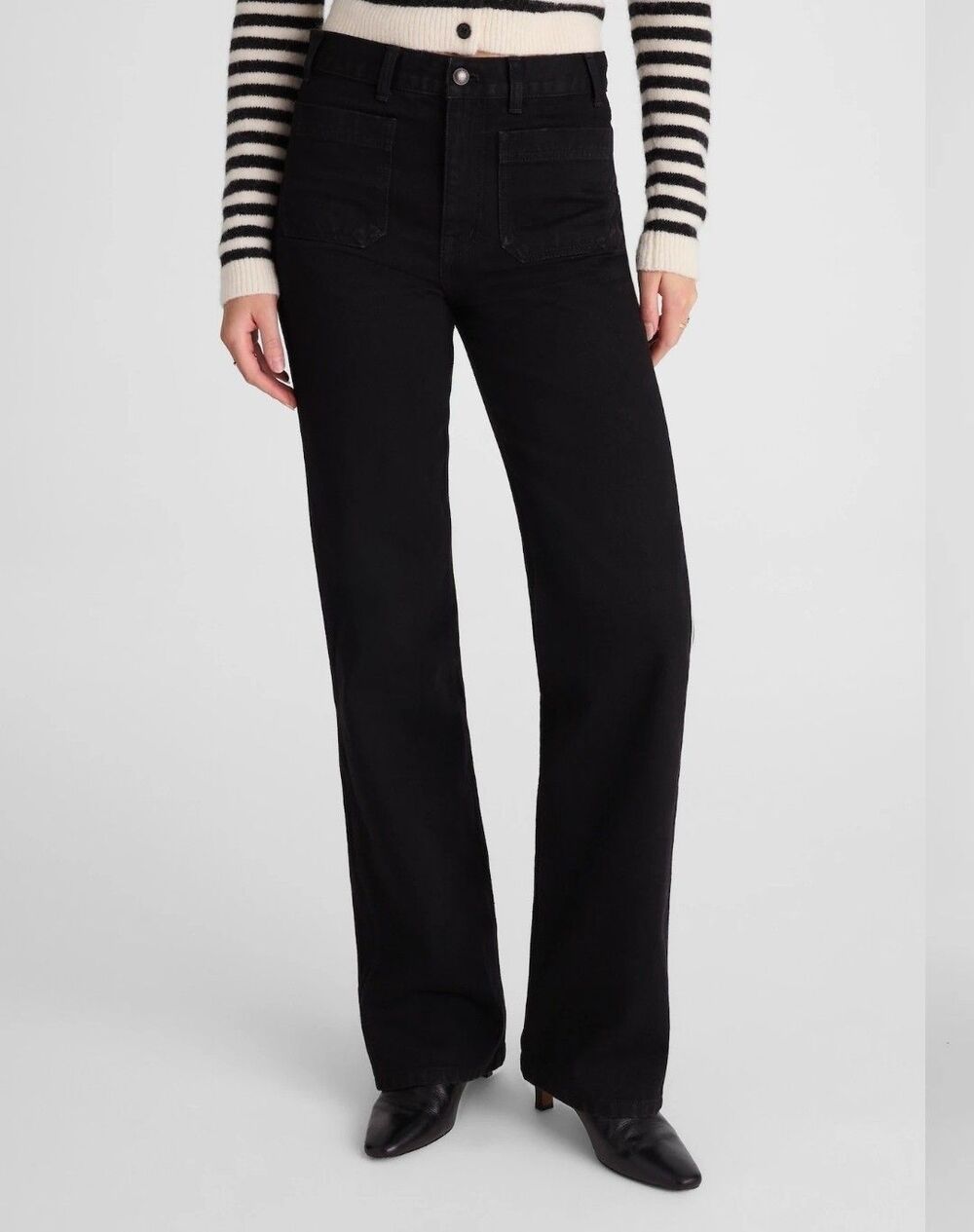 Madewell Cleo Straight Jeans Womens 28 Black High Rise NWT Straight Leg $148